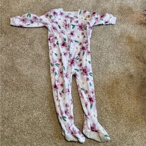 Carter's Pink Floral Footed One Piece